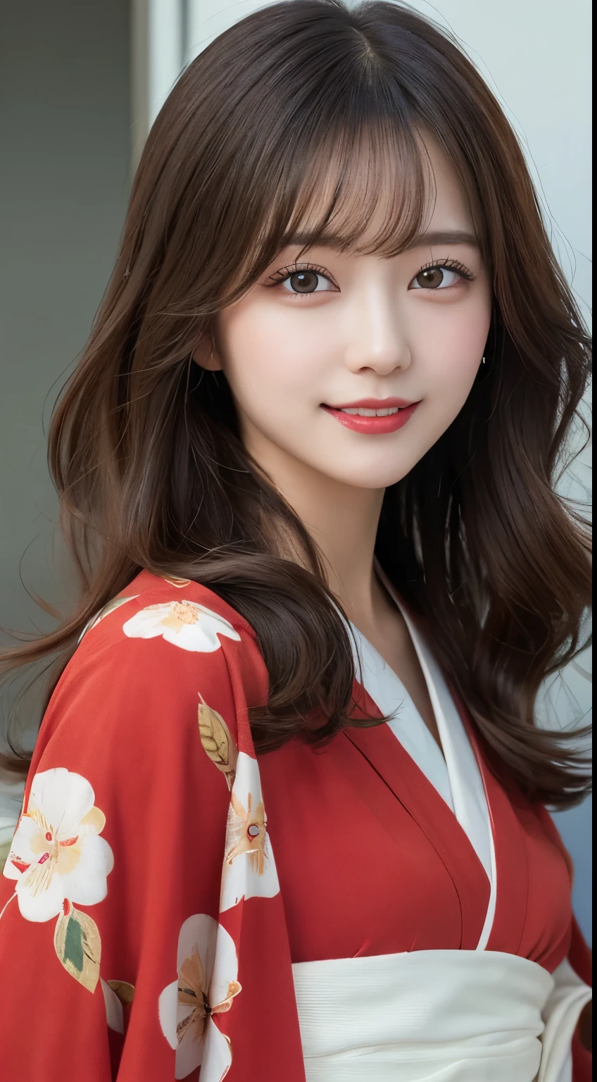 ((Highest quality、8k wallpaper:1.3、masterpiece:1.3))、Beautiful woman with perfect style:1.4、Thin abdominal muscles:1.2、Beautiful Face、Delicate eyes、((Dark brown hair、Beaver、Huge boobs:1.2))、(red tint、、Floral、kimono、:1.1)、Fireworks display:1.2、Highly detailed face and skin texture、Detailed eyes、double eyelid、Fireworks display、Laughter