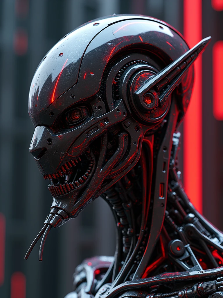 Ghostly portrait of a futuristic xenomorph alien from another dimension creator of the universe with powerful ancient magic unknown dimension
