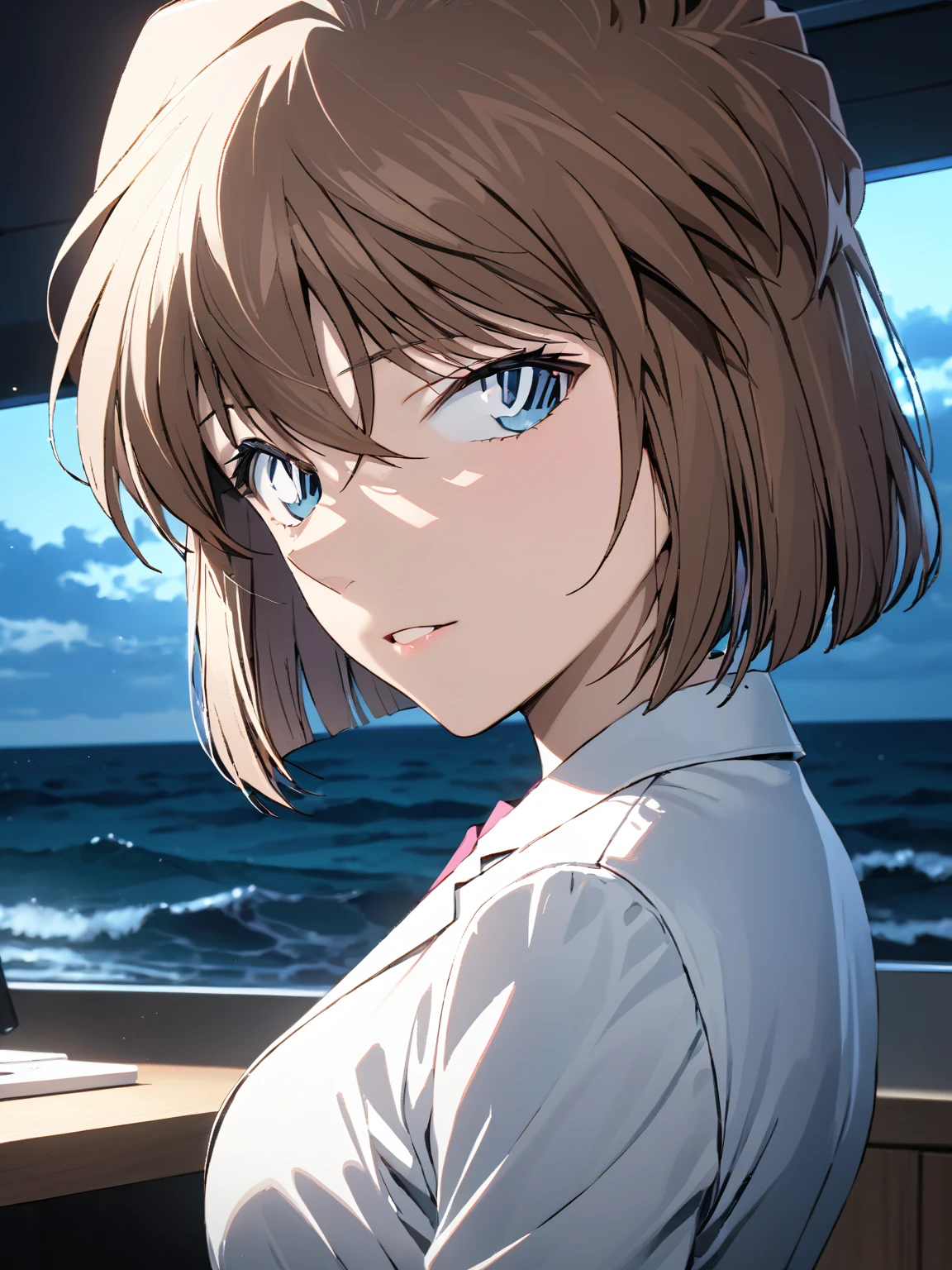 1girl, isshiki iroha, yahari ore no seishun lovecome wa machigatteiru, brown hair, brown eyes, nipples, sea, thigh, (from ), (perfect face, perfect anatomy, light rays, photo background, extremely delicate body, pussy, nipple, smooth skin, feminine expression, night), (cristal clear eyes, beautiful face), (anime style:0.8), (highres), gorgeous lips, cinematic, (masterpiece), (best quality), (ultra-detailed), very aesthetic, illustration, perfect composition, intricate details, absurdres, detailed face, (4k, intricate), isshiki iroha, yahari ore no seishun lovecome wa machigatteiru, brown hair, brown eyes, isshiki iroha, yahari ore no seishun lovecome wa machigatteiru, brown hair, brown eyes,