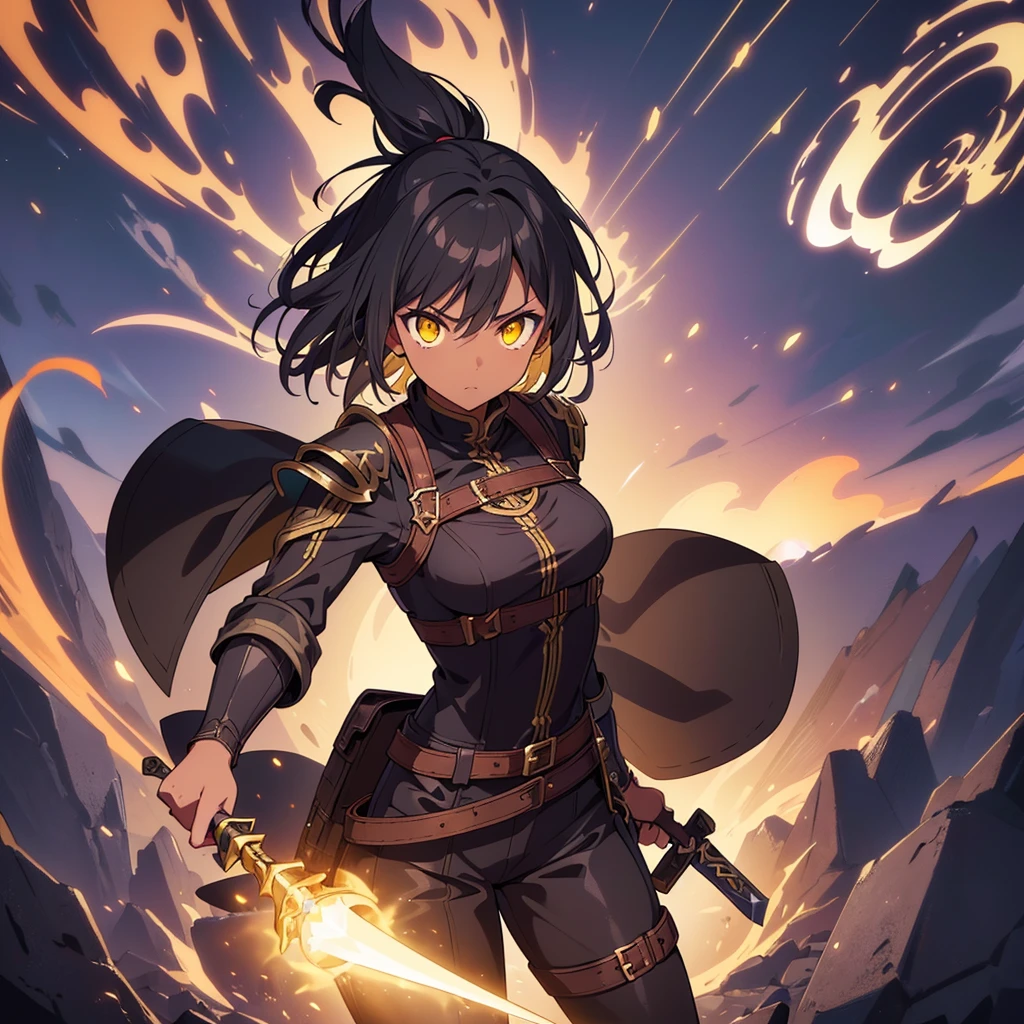 Young guy, short black hair, Cyan eyes, The Dark Wizard's Uncovered Mantle, green fire, Tatoo, Runes, combat stance, Crazy laughter, Masterpiece, hiquality