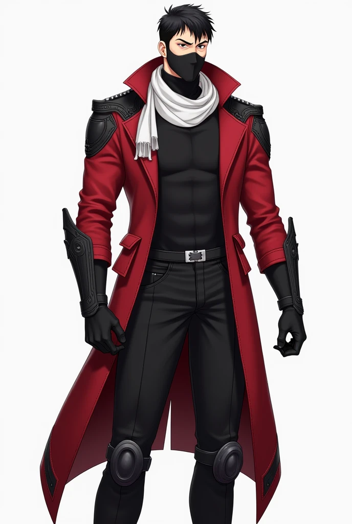 (1half-vampire, VampireHunter)), (extremely detailed CG unit 8k wallpaper),(master part), (best quality), (ultra detail), (best illustration),(wanostyle), cowboy shot, (Sharp eyeliner, ombre, detail eyes), dark dungeon interiors background, ,break , (vamptech), hat, gem_necklace, cape,shoulder armor, bodysuit, skull_belt, 
