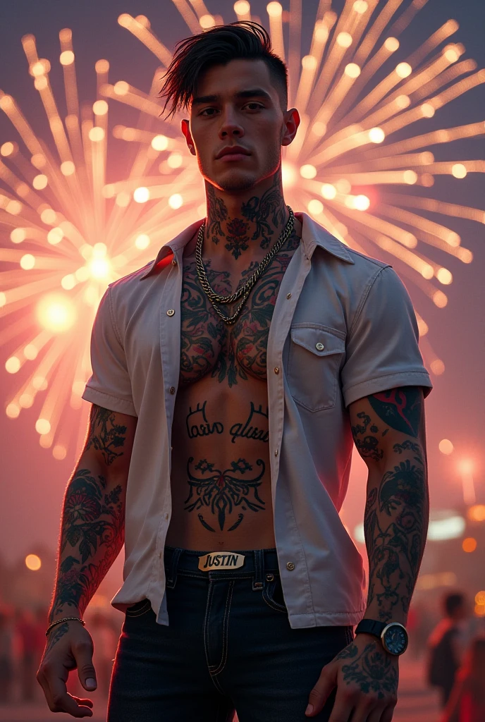 amateur photo, outdoor, on a las vegas night show, t lot of girls naked, gogoboy Henry Cavill henry ford brazilian model, tattoo hot men santid up full body, sexy model with professional, magazine cover, sunglasses magazine style, hot men, tattooed, big natural bra. Realistic photo, blur background, professional commercial photo 8k quality, lighting, full nude, real nude. Stunning beautiful man, hot, naked, attractive perfect smile. Big foreskin Hard cock beautiful penis with high details skin