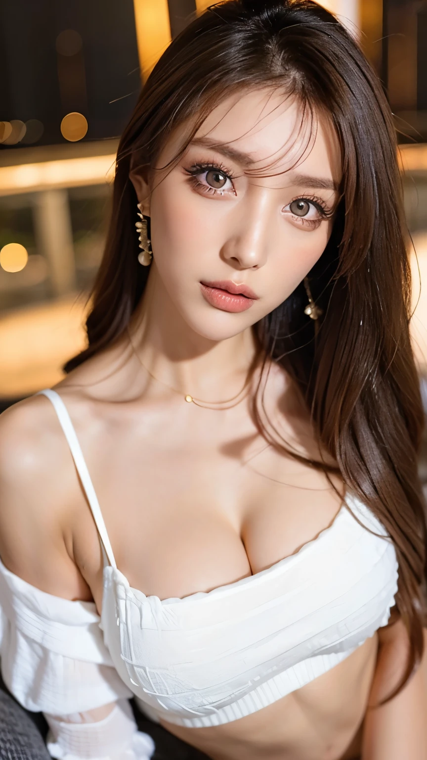 (      Is a cowboy   、    Top Quality    、8k、    Award-winning works    、    Ultra-fine  )、    Beauty 、(      Show off your perfect body with a black sweater     , Sexy Breasts:1.1)、Perfect big 、( blondes:1.1)、    bright color contacts    、Perfect gal makeup、      the glossy lip gloss is too bright and       、therefore、You can see both sides of the t-shirt    、Very sexy lips、(  Dark makeup for women   :1.2)、(      dark brown beige color around the eyes that shows off a perfect body with heavy makeup around the eyes      :1.1)、    beautiful bright eyeshadow    、  I applied heavy makeup around my eyes  、(Big Breasted  :1.2)、    very long wavy hair、(Romantic affection:1.1)、  、(      Many women will accentuate your body lines     ........:1.1)、(Strongly blurred、      Vivid images showing a luxury hotel pool at night   :1.1)、(Strongly blurred background:1.1)、    Exact Anatomy、      ultra HD hair、(    Ultra-fine  の完璧な美しい歯:1.1)、  Ultra-fineの美しい顔 、       ultra HD long hair that looks gorgeous even at night with heavy makeup around the eyes  、  crystal clear bang 、Ultra HD Shining Eyes、輝く    Ultra-fine  の美肌、    Ultra-fine  の艶やかな唇、    Harry Winston Necklaces     