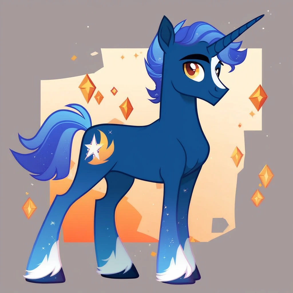 score_9, score_8_up, score_7_up, score_6_up, score_5_up, score_4_up, show accurate, full body, simple background, feral pony, male pony, unicorn, original character