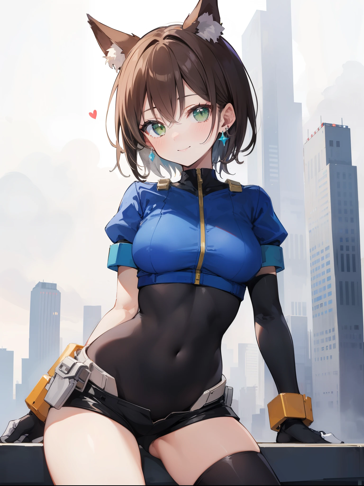 (((pixel-perfect, detail-perfect))), 1girl, pilot, leotard, heart emblem on the chest, bare legs, boots, solo, solo focus, sleeveless, hands on hip, standing, ultra highres, absurdres, beautiful face, detailed eyes, symmetric eyes, perfect body, good proportions, japanese mountain backdrop