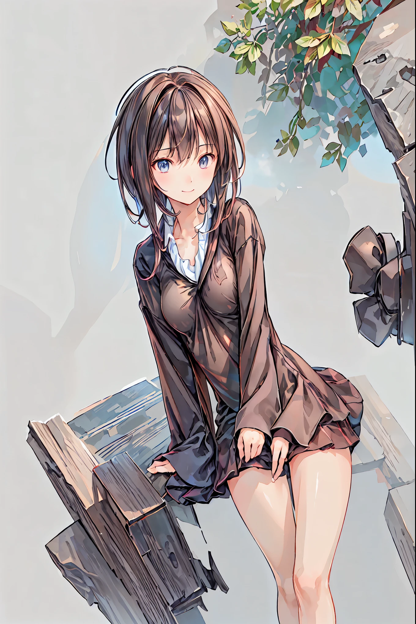 (( Top Quality )), ( very detailed), ( High Leg Cut ), 高いly detailed, high resolution raw color photo , professional photoshoot , Deep rim , brown hair, shortcuts, messy hair, slender beauty ,hole々Positive Attitude, small breasts, Beautiful Legs, Her enchanting gray-blue eyes shine like stars..,(masterpiece:2.0), ( Top Quality :2.0), (Side View:1.5), ( sexy pose:1.5), ( red face:1.3), ( realistic:1.5), 1 , Precision small handle, embarrassing expression , smile, Very nice girl, innocent face, Young Face, Clear Eyes, 輝く瞳, Small box, Beautiful skin, super resolution , Highest Resolution , Japanese High School Student , blazer uniform, (( the above:1.2)), brown hair, shortcuts, tousled hair , short braided hair,Neat, beautiful slender woman ,Correct posture, small breasts, Beautiful Legs, Seductive Gray-Blue Eyes Shine Like Stars,Droopy eyes, brightly colored , beautiful eyes,繊細なsmile, Textured Skin, BEST QUALITY BEST , A Parody of a Gentle and Beautiful Woman , anime style 、