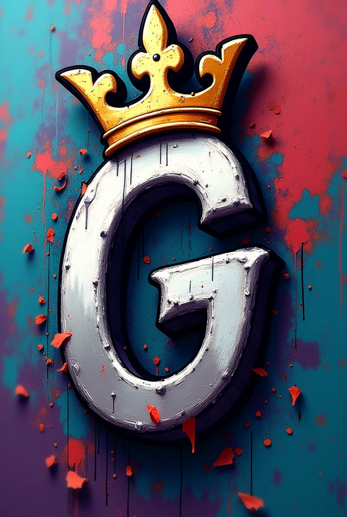 Create a logo for a clothing brand , this brand must contain the letter G with a crown , The brand's style must have graffiti characteristics aimed at the rap and hip hop scene