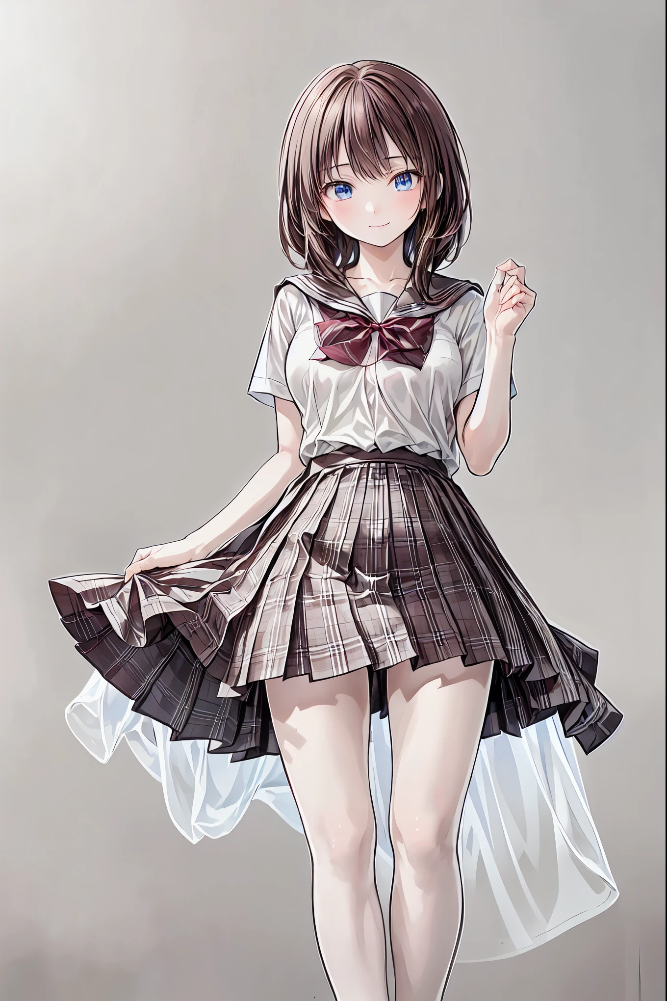 (( Top Quality )), ( very detailed), ( High Leg Cut ), 高いly detailed, high resolution raw color photo , professional photoshoot , ((From below:1.2)), , brown hair, shortcuts, messy hair, slender beauty ,Positive Attitude, small breasts, Beautiful Legs, Her enchanting gray-blue eyes shine like stars..,(masterpiece:2.0), ( Top Quality :2.0), (Side View:1.5), ( sexy pose:1.5), ( red face:1.3), ( realistic:1.5), 1 , Precision small handle, embarrassing expression , smile, Very nice girl, innocent face, Young Face, Clear Eyes, 輝く瞳, Small box, Beautiful skin, super resolution , Highest Resolution , Japanese High School Student , blazer uniform, (( the above:1.2)), brown hair, shortcuts, tousled hair , short braided hair,Neat, beautiful slender woman ,Correct posture, small breasts, Beautiful Legs, Seductive Gray-Blue Eyes Shine Like Stars,Droopy eyes, brightly colored , beautiful eyes,繊細なsmile, Textured Skin, BEST QUALITY BEST , A Parody of a Gentle and Beautiful Woman , anime style 、