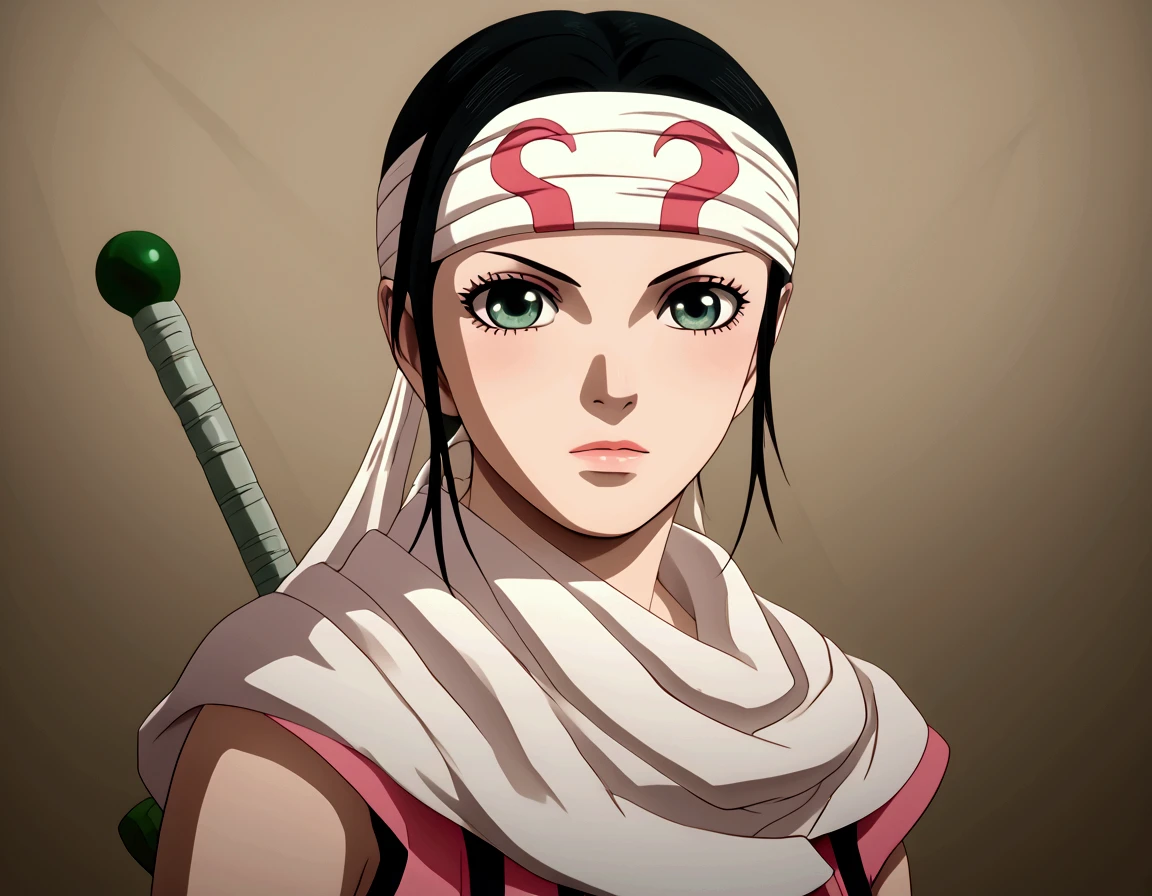 Nora Valkyrie cowboy standing in a kyoukai setting, cowl headband on forehead, extremely detailed, super detailed, high quality, best quality, 16k, intricate details, photorealistic, cinematic lighting, dramatic atmosphere, vibrant colors, intense contrast