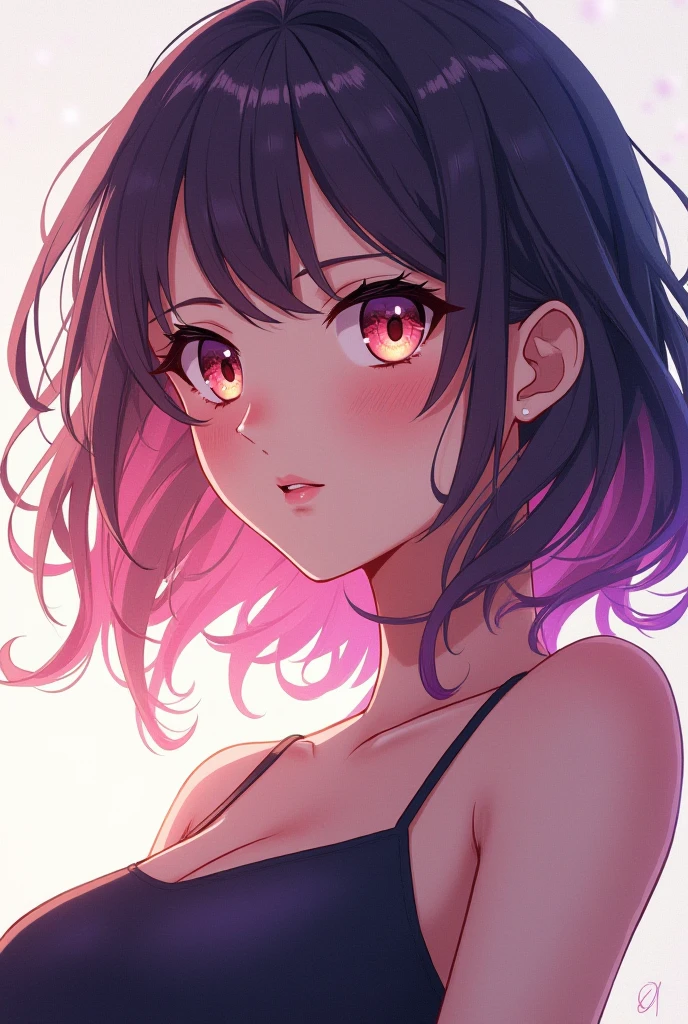 best quality, masterpiece, HDR, intricate, highly detailed, hyperdetailed, rainbow theme, looking at viewer, massive breasts, portrait, from side, bad-girl, stylish, vivid colors, pop art