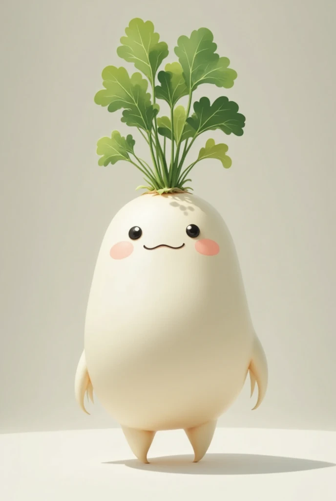 Pattern1,A stunning portrait of a cute chubby daikon in style of pattern1, 

there are minimalistic botanical wall-painting in the style of japanese pattern and those design is simple and minimalistic in a room
