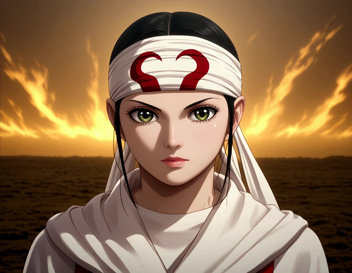 ((Kikyō)) cowboy standing in a kyoukai setting, cowl headband on forehead, extremely detailed, super detailed, high quality, best quality, 16k, intricate details, photorealistic, cinematic lighting, dramatic atmosphere, vibrant colors, intense contrast