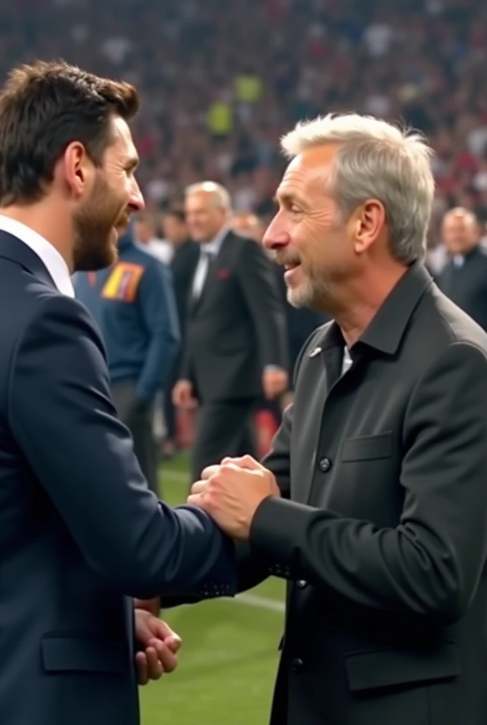 Messi and FIFA President Gianni Infantino sharing a passionate kiss