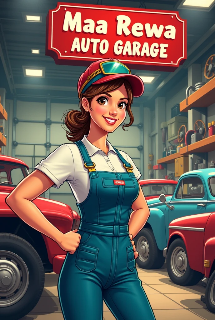 cartoon woman holding a wren and a tire, Cartoon style illustration, arte dos desenhos animados, Mechanicalgirl, estilo caricatura, in cartoon style, professional illustration, estilo de arte dos desenhos animados, Directed by: Viktor Oliva, color digital illustration, charicatura, professional illustration, Directed by: Bencho Obreshkov, Directed by: Eddie Mendoza, caricature illustration, in illustration style digital