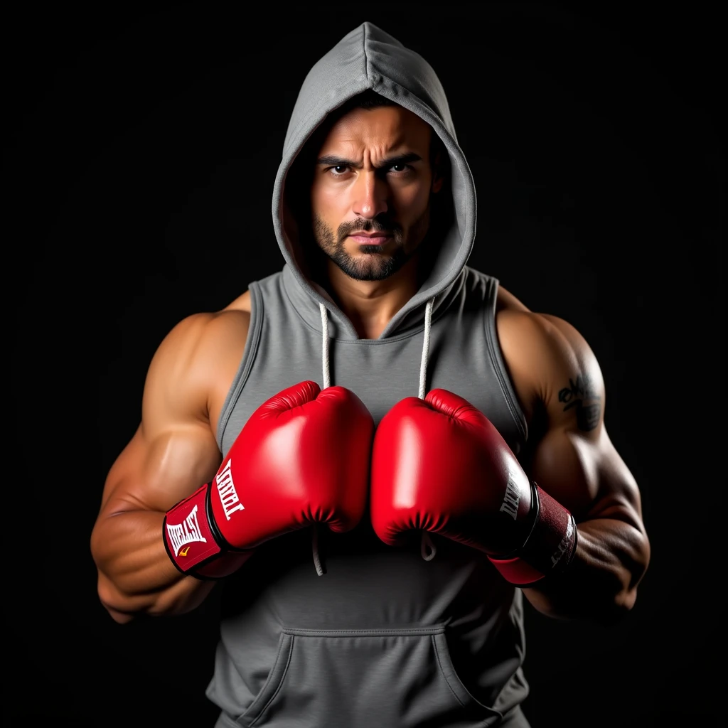 Shirtless 2 mexican kickboxer wearing shorts sneakers and knee high soccer socks