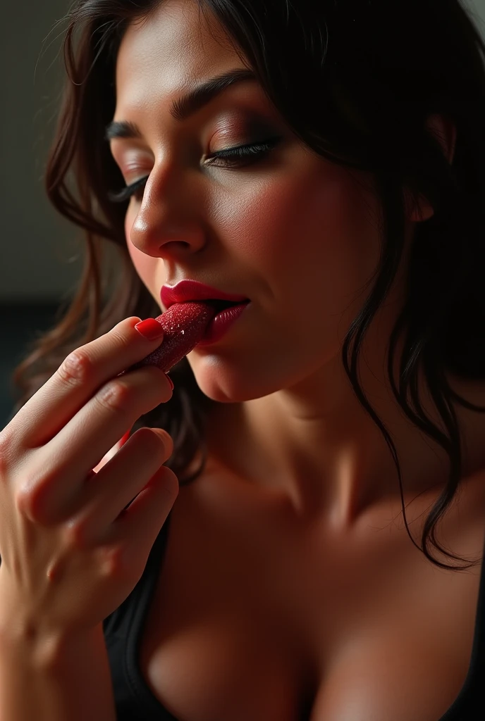 A sexy assistant sucking the boss's penis