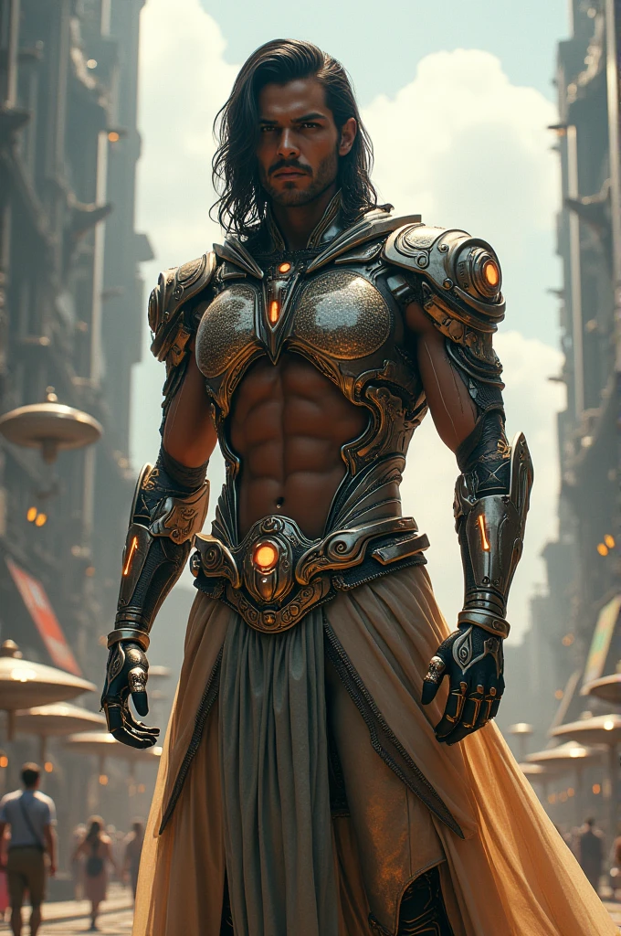 RAW, ((absurdres)) ((perfect whole body)), ((ultra photorealistic)), Top quality, ((Photorealistic)), ((16k UHD)), High Definition, Unity 8K wallpaper, high res, ultra sharp, ((masterpiece)), best quality, ((intricate details)), (((detailed eyes))), (((perfect face))) (((detailed face))), masterpiece, highly detailed exquisite character art, melancholy lighting, (((perfectly detailed anatomy))) (((natural light))), ultra-realistic, crotch, pecs, (((detailed body))), (((detailed muscles))), (((1Male))) (((athletic))), (((muscular))), ((bara)), movie cover, there is a dominate handsome black man with glitter on his textured skin, white coloured mohawk, thighs, confident, shiny holographic sleeveless turtleneck, at the train station, white wide-leg pants, neon orange eyes, (((black skin!))), (((black complexion))) (((African male))) tan, glitter skin, stubble, crystals, gems, forehead gem, halo, holographic jewellery, gemstones, light superpowers, magic, bright lights, white gloves, strong lighting on clothing, heroic male pose,