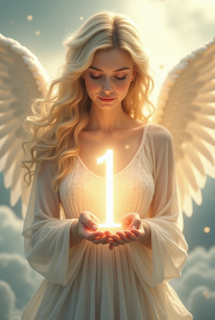 786 golden number with angel standing
