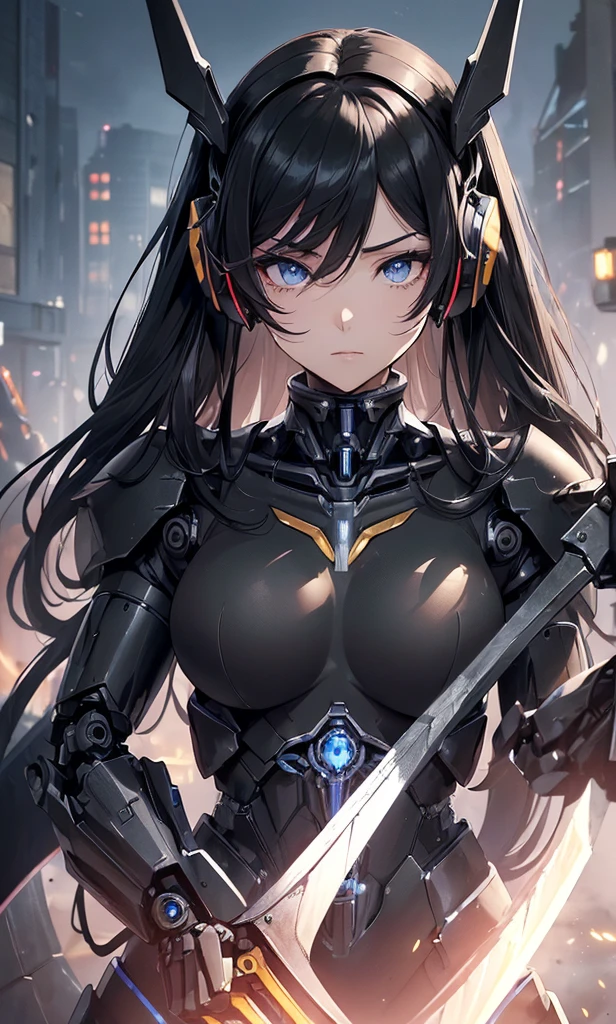 Beautiful hyperrealistic photograph of cute smiling white woman cyberpunk female, (((wearing full heavy mecha armor, combat harness))) shapeless cyberpunk hairstyle, (((dynamic pose))), cyberpunk street background, abstract beauty, near perfection, pure form, Golden Ratio, concept art, By Brian Froud and Carne Griffiths and Wadim Kashin, intricate detail, 8k post-production, High resolution, super Detail, trending on ArtStation, sharp focus, studio photos, intricate detail, Very detailed, By Greg Rutkowski