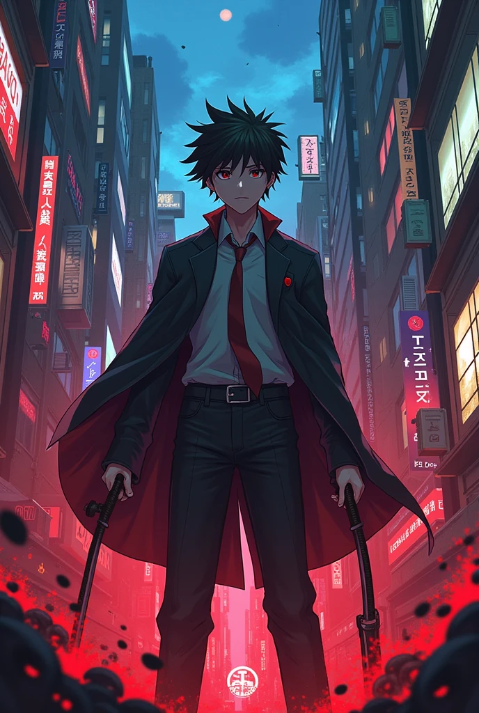 ruined, 1 guy, car, epic composition, City street, Japan, deserted street, the night, flashing in the background, color red, (Masterpiece artwork, best qualityer: 1.2), male focus, 1 , (work of art:1.3),(best qualityer:1.2),8k,absurdrez,Unity 8k WallPapper,(extremely detaild:1.3),paramount, high resolution, incredible, illustration, beautiful studio soft light, incredibly beautiful, incrivelmente absurdrezs, vivid details, cinematic lighting, moody lighting, pixiv, awardwinning, proffesional, highy detailed, inform, looking a viewer, ssmile, shorth hair, 1 , black hair, male focus,spiky hair, front viewer, (background red:1.1),Eyes red,a concentric circular pattern that resembles a target in your eyes, with a small dot in the center, (magie:1.3), (Aura:1.3), blood angel halo on top of head, Black Suit, open arms,(flashy:1.3) Inspiration, sleeved, chainsawman. strokes, Satoru Gojo,(Similar stroke style)