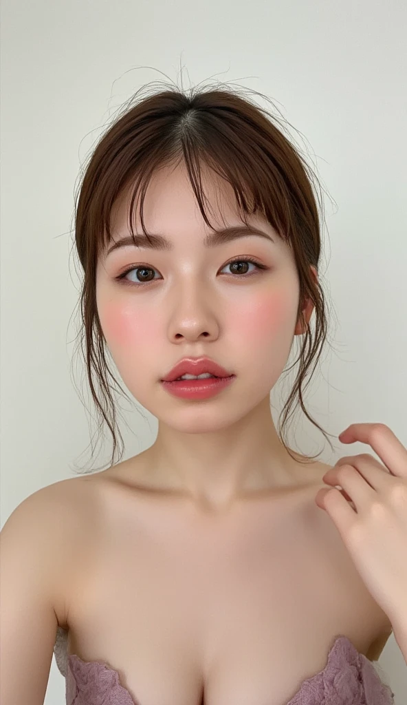 ((   petite woman, Voluptuous women,    without makeup)), (      full body portrait    ,   black hair,  black hair,    short hair,    very large breasts),    white skin, Glossy pale lips,    skinny, Body Type, Delicate and attractive collarbone, 最   High Quality   ,    RAW photos,    realistic, face, とても   beautiful,    cute,   Deep rim  ,    high res, 超    Details,     Details, Very     Details, extremely     Details eye and face, Sharp Eye,      sharp concentration   , Cinema Lighting,  masterpiece, 最   High Quality   ,16k,8k,   beautiful,Get used to it,   exquisite,extremely Get used to it, finely Get used to it,    High Quality   , insanely Get used to it, ultra Get used to it, 超   high res, 超   High Quality   ,    beautiful face,    Japanese   , nsfw,When naked     , (Completely naked,  cute girl,   twin tails :1.6),Cinema Lighting ,   Detailsな乳首,