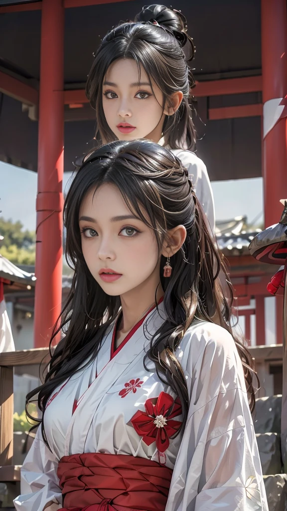  Japanese shrines 、 That newborn gorilla wearing  、 Unreal Engine :1.4, NFFS DAW, best quality:1.4,  Photorealistic:1.4,  Skin Texture :1.4, ​masterpiece:1.8,  1 female,  is in a high position,  beautiful eyes, Long-haired,  puffy eyes, gem,  tattoo, kimono、kimonoを着て 、kimonoは開いています、Tensura、 was reincarnated as a slime,Zion、Long-sleeved kimono、 New Year