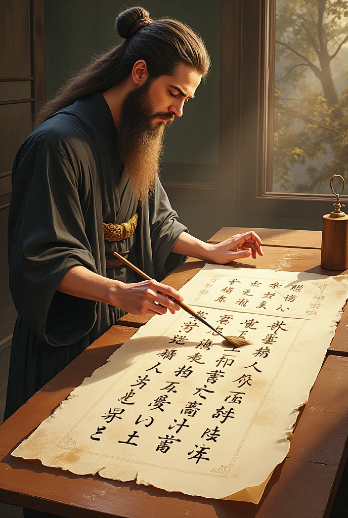 korean pastor writing a letter on his desk, by leonardo da vinci, complex scene, opening scene, painted image, , courtroom drawing, stylized digital illustration, accurate depiction, praying, full - view, many people worshipping, rendering