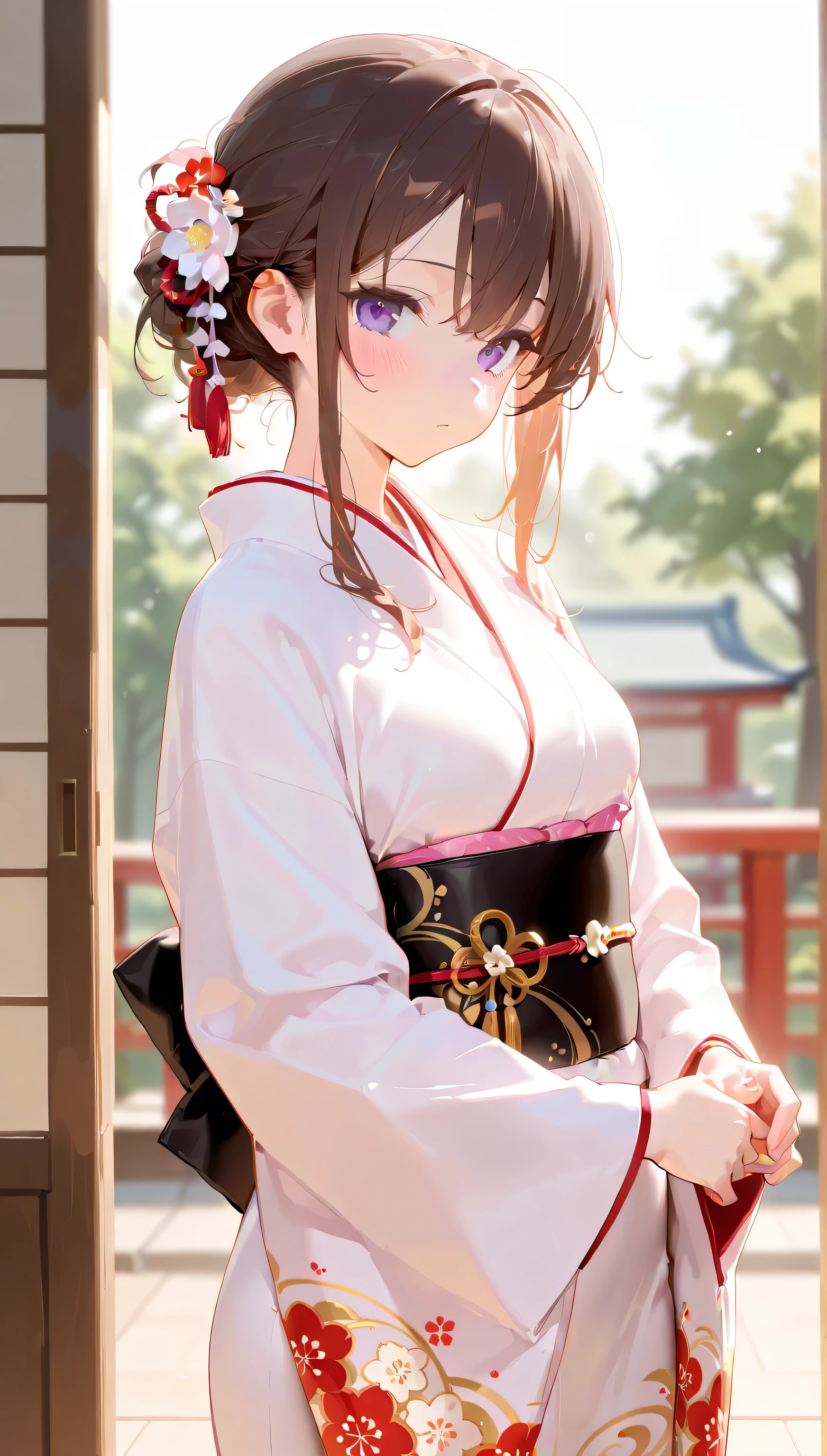 (masterpiece, top quality, best quality, beautiful and aesthetic:1.2),(8k, best quality, masterpiece:1.2), 1girl,long-sleeved kimono