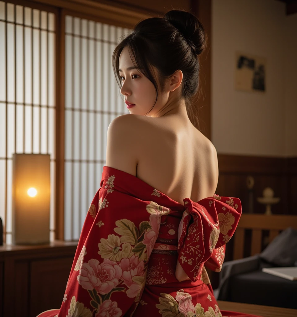 1 girl, detailed face, detailed eyes,Japanese , traditional Japanese room, indoors, professional soft lighting, dark theme, cinematic, film grain,
xl_SimplePositiveXLv2:0.55,
