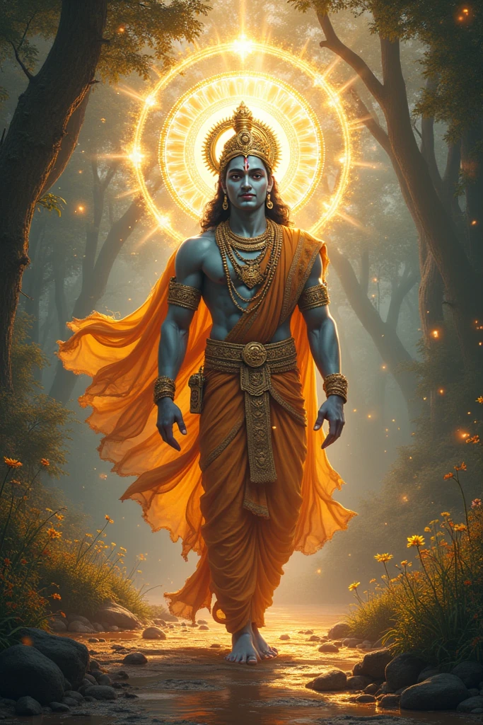 "In a world plagued by numerous challenges—diseases spreading through the land, financial crises leaving families destitute, violence and murders creating a climate of fear, and forced religious conversions tearing communities apart—hope seems lost. Yet, amidst this darkness, the divine presence of Lord Sri Krishna emerges as the guiding light. His teachings from the Bhagavad Gita resonate across time, offering wisdom, peace, and righteousness. With his flute in hand, he restores balance, guiding humanity towards dharma, unity, and eternal bliss. Where there is Krishna, there is a solution to every problem."