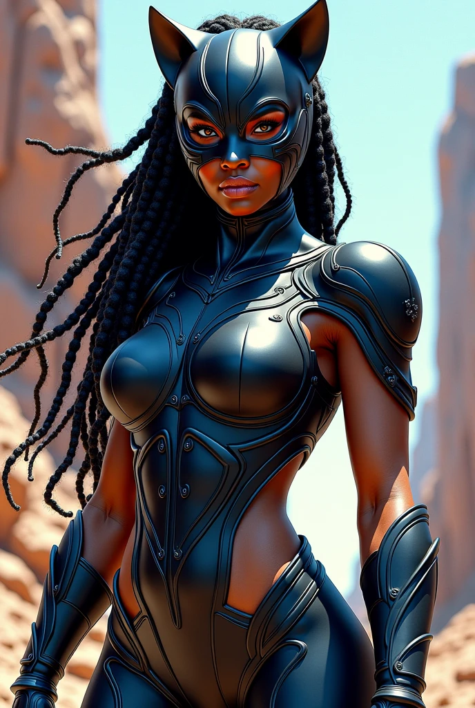 1 mulher negra, cabelo moicano, white swimsuit, Storm, Marvel,