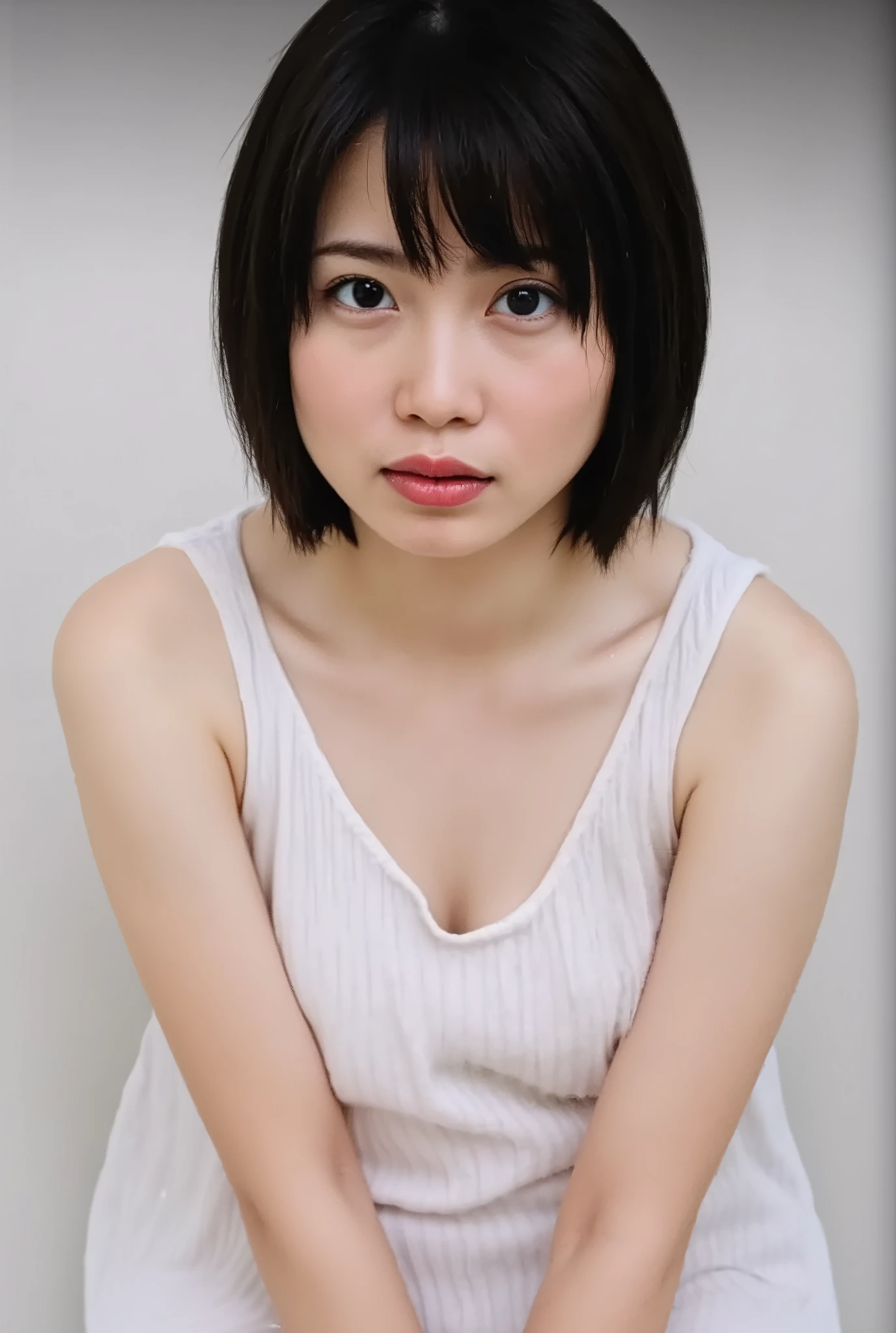 (( petite woman, Voluptuous women, Completely naked, without makeup, black hair)), ( full body portrait , black hair, black hair, shorthair , very large breasts, Very thick pubic hair), white skin, Glossy pale lips, skinny, Body Type, Delicate and attractive collarbone, 最 High Quality , RAW photos, realistic, face, とても beautiful, cute, Deep rim , high resolution, 超 Details, Details, Very Details, extremely Details eye and face, Sharp Eye, sharp concentration , Cinema Lighting, masterpiece, 最 High Quality ,16k,8k, beautiful,Get used to it, exquisite,extremely Get used to it, finely Get used to it, High Quality , insanely Get used to it, ultra Get used to it, 超 high resolution, 超 High Quality , beautiful face, Japanese , nsfw,When naked , (Completely naked, cute girl, twin tails :1.6),Cinema Lighting , Detailsな乳首,