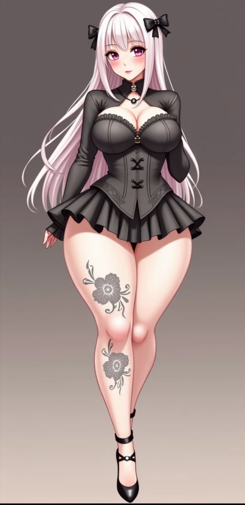 Res showing her butt and blowing a kiss