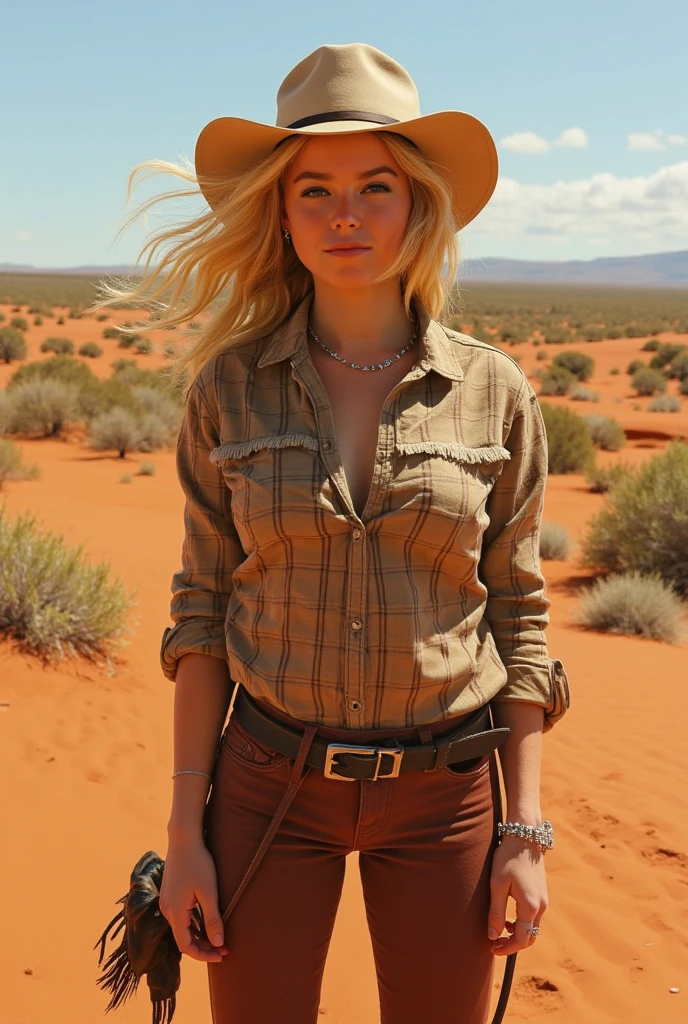  Milly Alcock,blonde hair,australian cowgirl