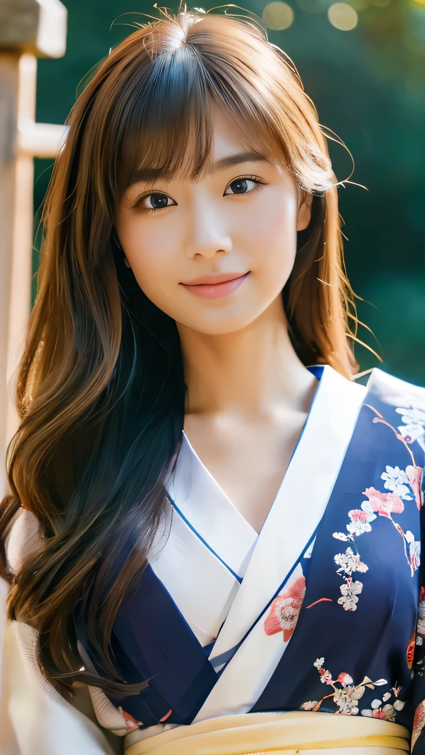 Wearing a white kimono,Looking to the side,