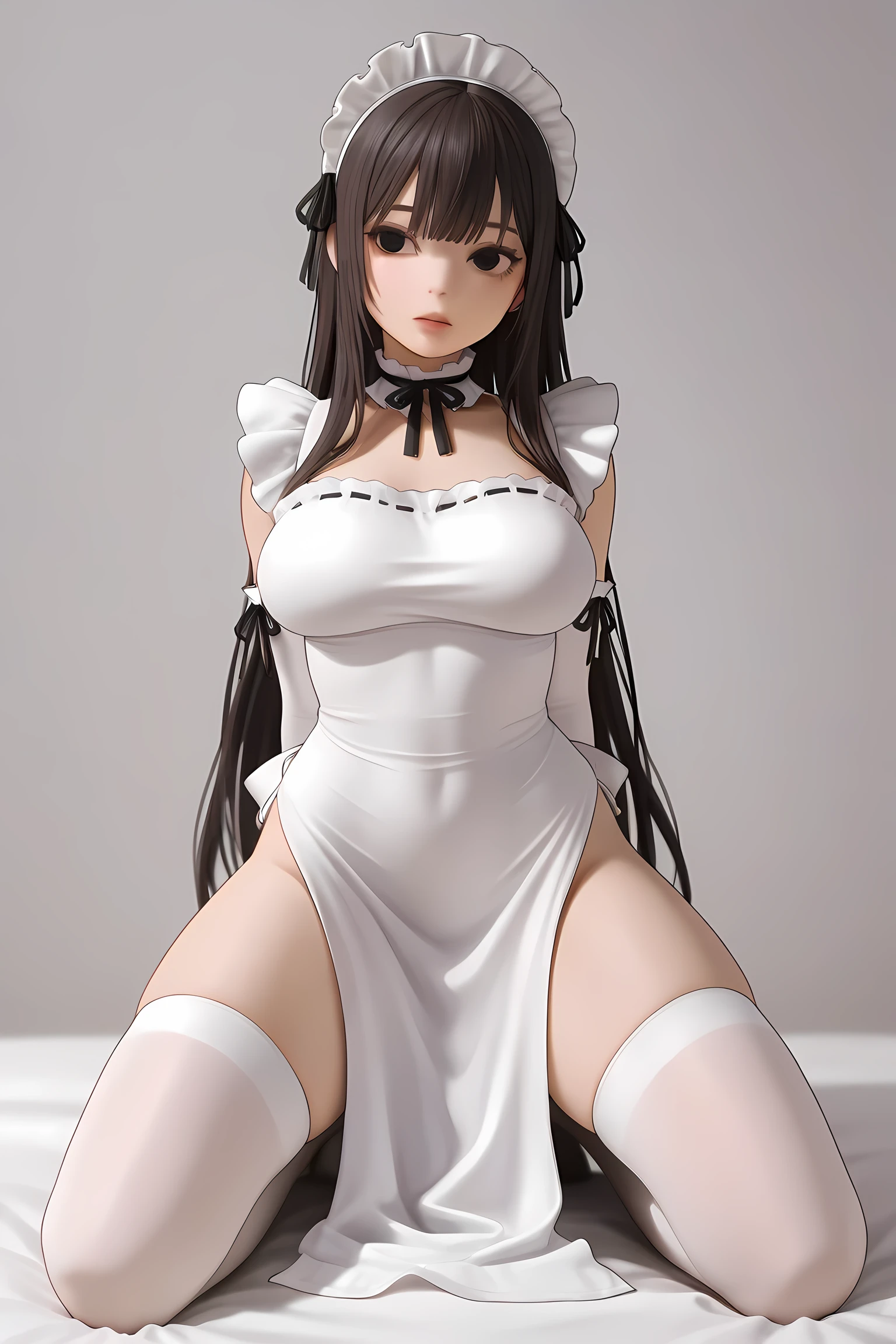 8K, Ultra High Definition, Super detailed, Shiny detailed hair, detailed face, fantasy landscape, solo, looking at viewer, full body shot, {{best quality}}, {{masterpiece}}, {{ultra-detailed}}, {detailed light}, ultra high quality eyes, detailed eyes, perfect eyes, large eyes, detailed yellow eyes, black hair, long hair, white horns beautiful, skinny body, white skin, slutty, erotic, suggestive, ((nsfw))
