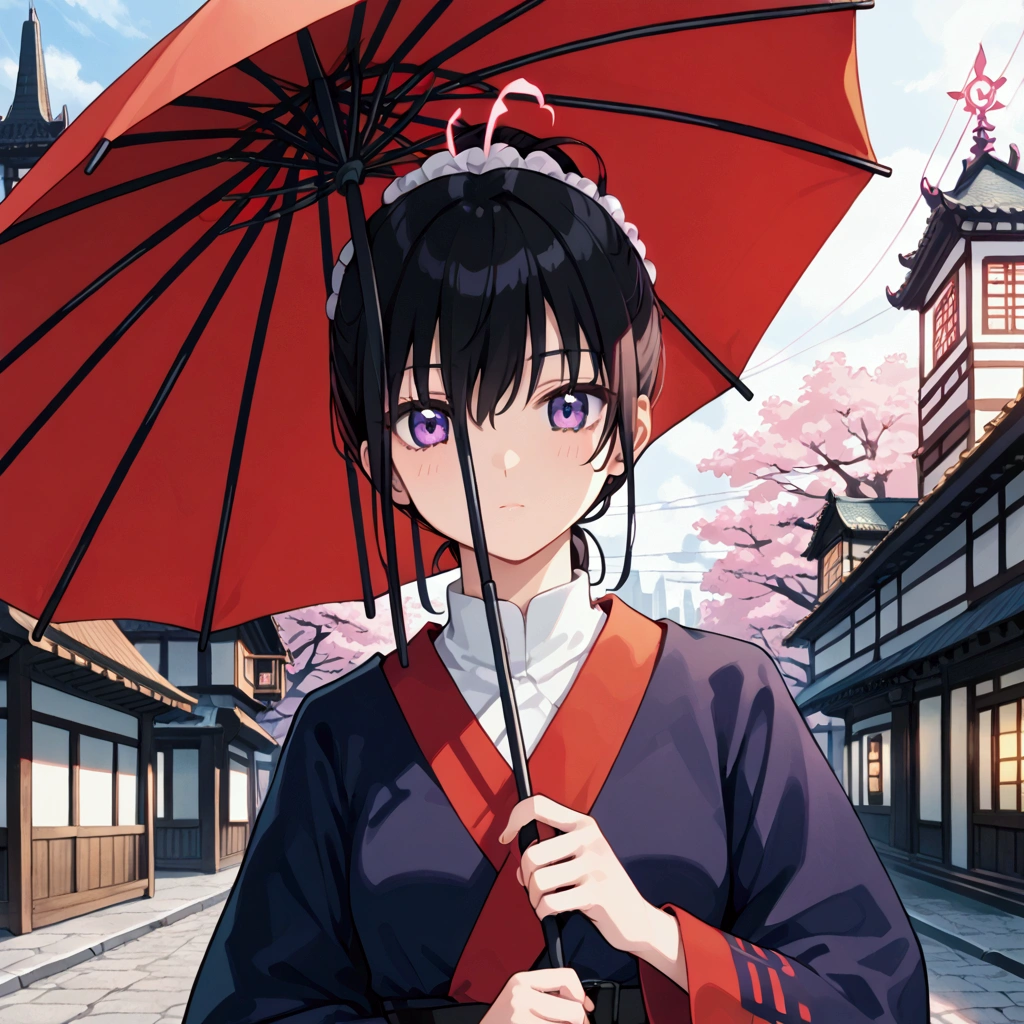 KaguraMLBB, Exorcist, 1Girl, Anime, Holding Umbrella.