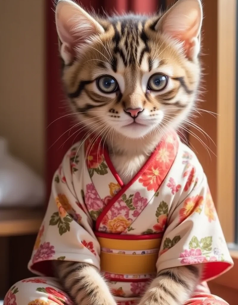  Japanese kimono on the background、((Realistic:1.3))、 happy new year with subtitles、 Japanese 