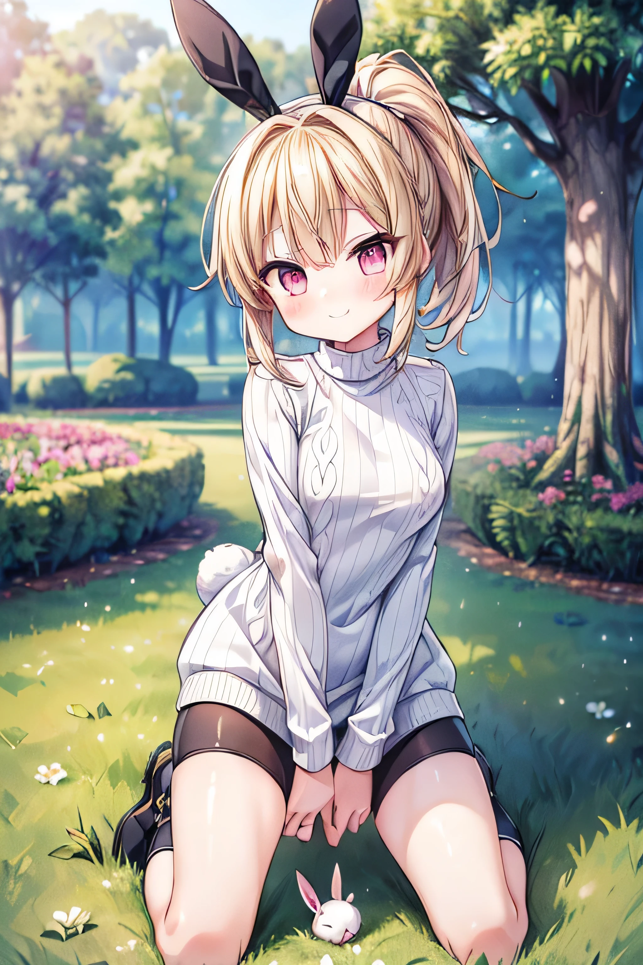 (Ultra-high resolution of the highest quality, masutepiece, Best Quality, 8K, Super Detail, Best Quality:1.3), (1 littlegirl:2), (smallbody:2), (tiny body:2), (:2), (flat chest:1.1), (petite body:2), (small build:2), (slender body:1.1), (drooping eyes:1.2), (blush cheek:1.4), (collar:1.3), front view, beautiful hair, beautiful face, beautiful eyes, beautiful body, beautiful hands, (clothes:1.4), (drunkard:1.7), (half open eyes:1.3), (grin broadly:1.2), (face focus:1.6), (from above:1.2), looking up, open mouth, outdoor, lawn, (wariza:1.2), (face shot:1.6), (cat ear:1.2), (make fist:1.6), (hands near head:1.6), (up legs, knees bend:1.2), (spread legs:1.6)