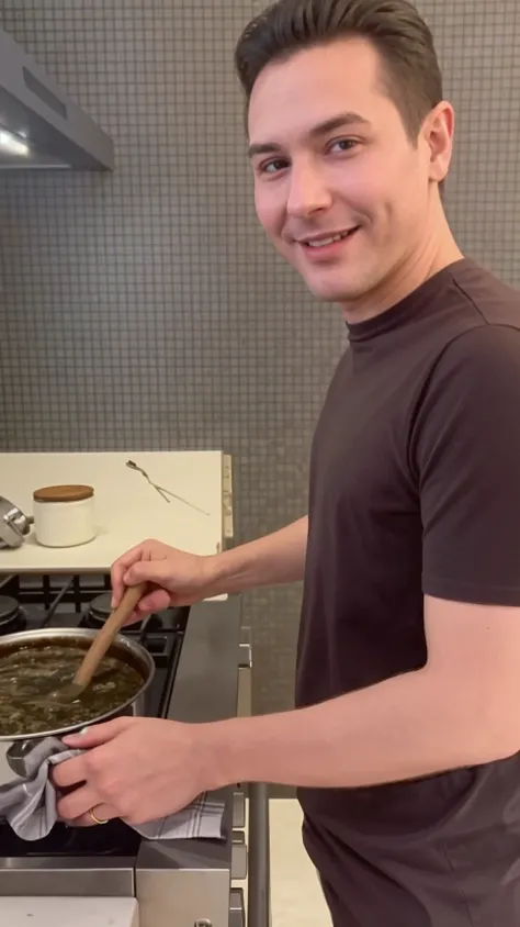 large flaccid thick penis in steamy cup of coffee,,man dips his testicles into a cup of coffe and yells "that's Hot!"