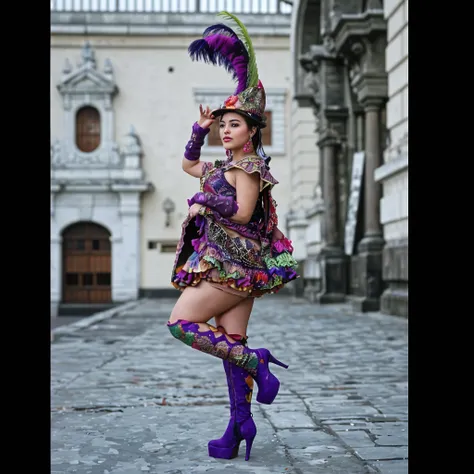 Beautiful woman in a random situation and place, sexy, thin, random color hair, random color eyes, large tits, wearing beautiful exotic gown and expensive jewelry, very happy, (full body:1.5), (Basque radical Rock:1.6), hyperrealistic, 8k, vibrant colors, sharp crisp image