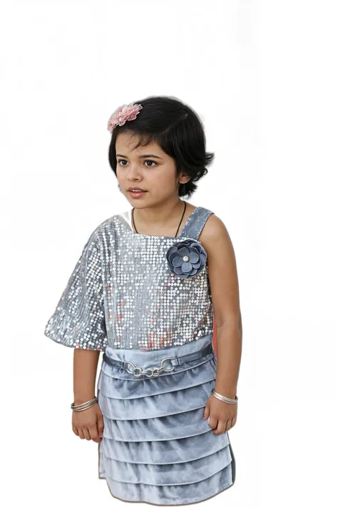 Adolescent punjabi Indian girl, Age 12 - 14 years, Extremely Feminine, Extremely Sexy & Erotic, Having extremely hourglass body curve, Wearing extremely shiny & silky sleeveless pleated dress Wet.
