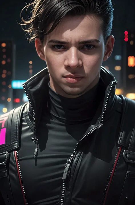 Cristiano Ronaldo at Cyberpunk World Portrait photographed with light and shadow