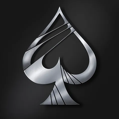 Create me a logo brand with playing cards with a crown on top in black and white