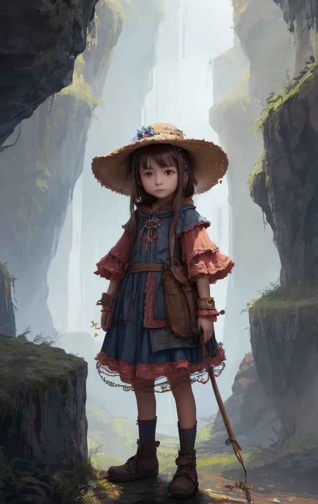 digital artwork of niña, best quality, highres, 4k