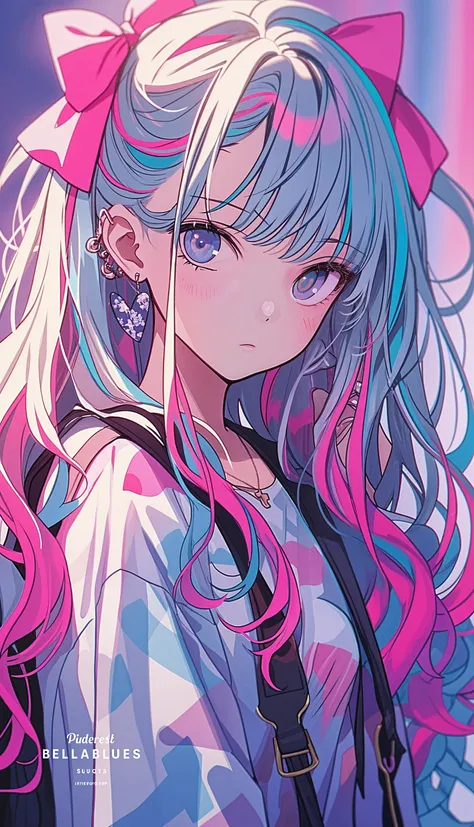 VOCALOID、One girl、colourful hair、PastelColors、dome、cute little、Music Background