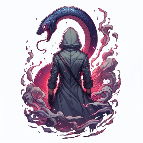 Snkmn, snakemen make natural alchemists dur to venom knowledge, neon pink and lime flasks spew a poisonous toxic cloud, black, salmon, twirl
