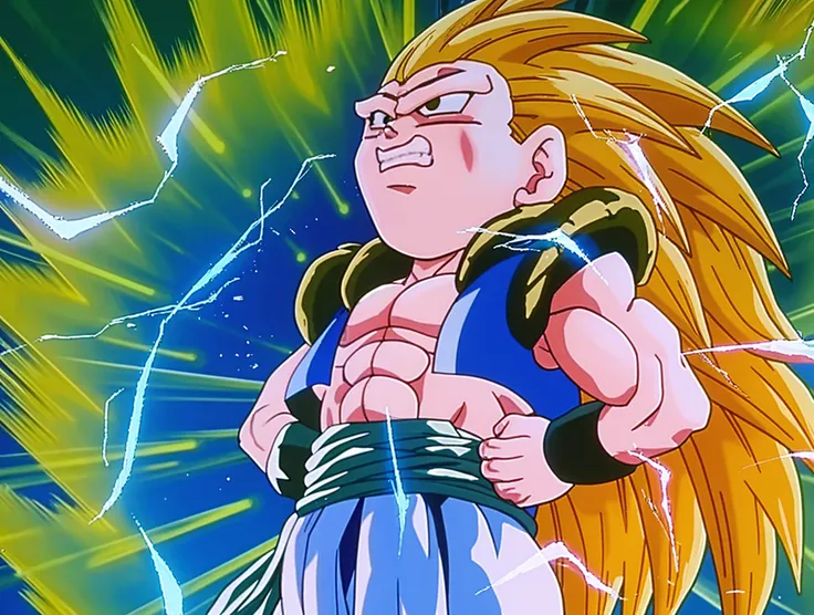(1boy:1.5), (Vegeta:1.5), from Dragon Ball Z, saiyan, (yellow hair:1.5), spiky hair, blue eyes, (blue skintight pants), white gloves, white boots with brown tips, good posture, shirtless, nipples, abs, straddle stance, (huge muscles:2), yellow aura, electricity, Dragon Ball Z artstyle, in the style of Akira Toriyama, white tiled floor, outdoors, flat-top mountains, Extreme Wide Shot, Low Angle Shot, masterpiece, best quality, very aesthetic, absurdres,