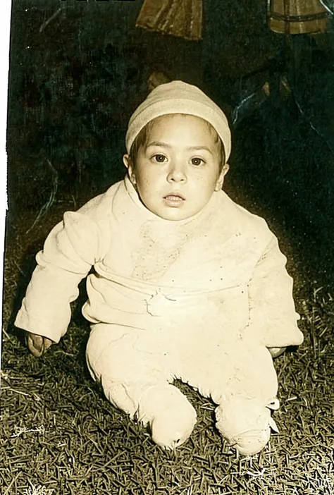  Making it clear, I tightened the contrast, making the image realistic without changing the features of a one-year-old boy