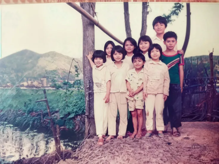 (old photo, low quality) old photo, very, very low quality,
(childhood memory) childhood memory,
(village street, Li Keran) village, inspired by Li Keran,
(Two children, standing on snowy ground near stone wall)
(Ruǎn Jiā and Fèng Huázhōng) Ruan Jia and Fenghua Zhong,
(photo taken in 2020)
(Yan) Yan,
(village scenery, reminiscing the past) Rural scenery, reminiscing about the past